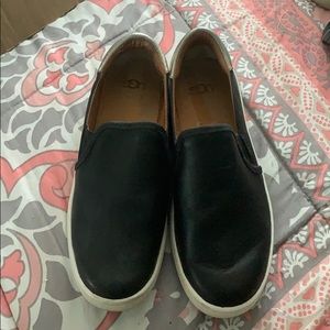 UGG slip ons! Black leather